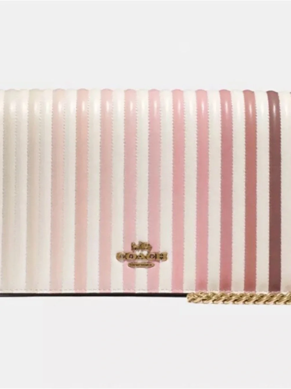 Coach Callie Foldover Chain Clutch With Ombré Quilting